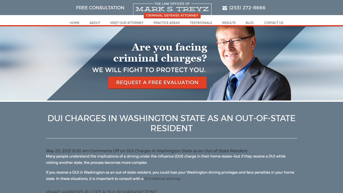 DUI Charges in Washington State as an Out-of-State Resident - Treyz Law