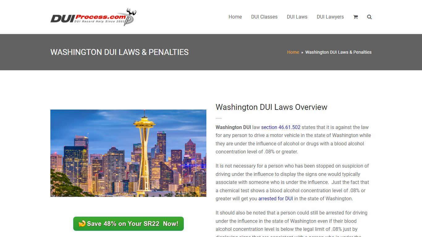 Current Washington DUI Laws & Penalties | DUI Process